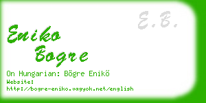 eniko bogre business card